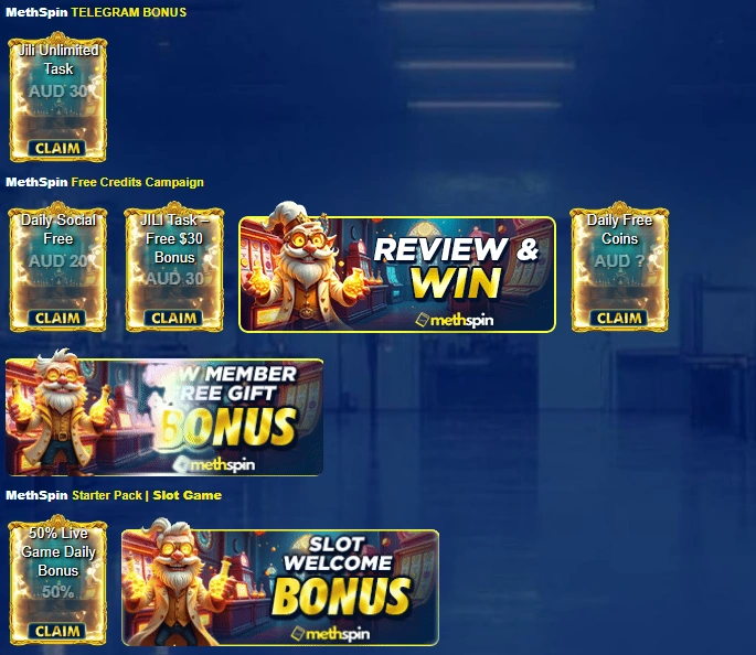 How do I claim the Methspin bonus?